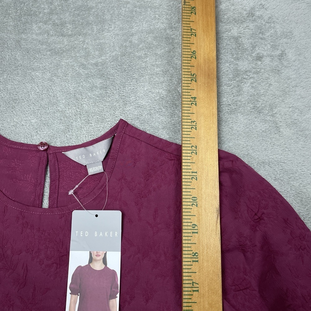 Ted Baker Women's XS Blouse Purple d1049 - Picture 4 of 8